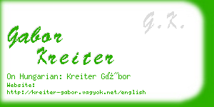 gabor kreiter business card